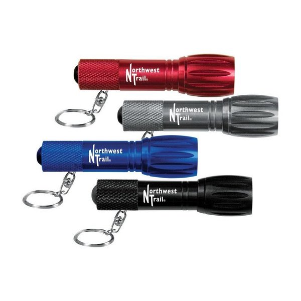 Performance Tool PT Power Northwest Trail Assorted LED Flashlight With Key Ring AG-13 Battery W2375